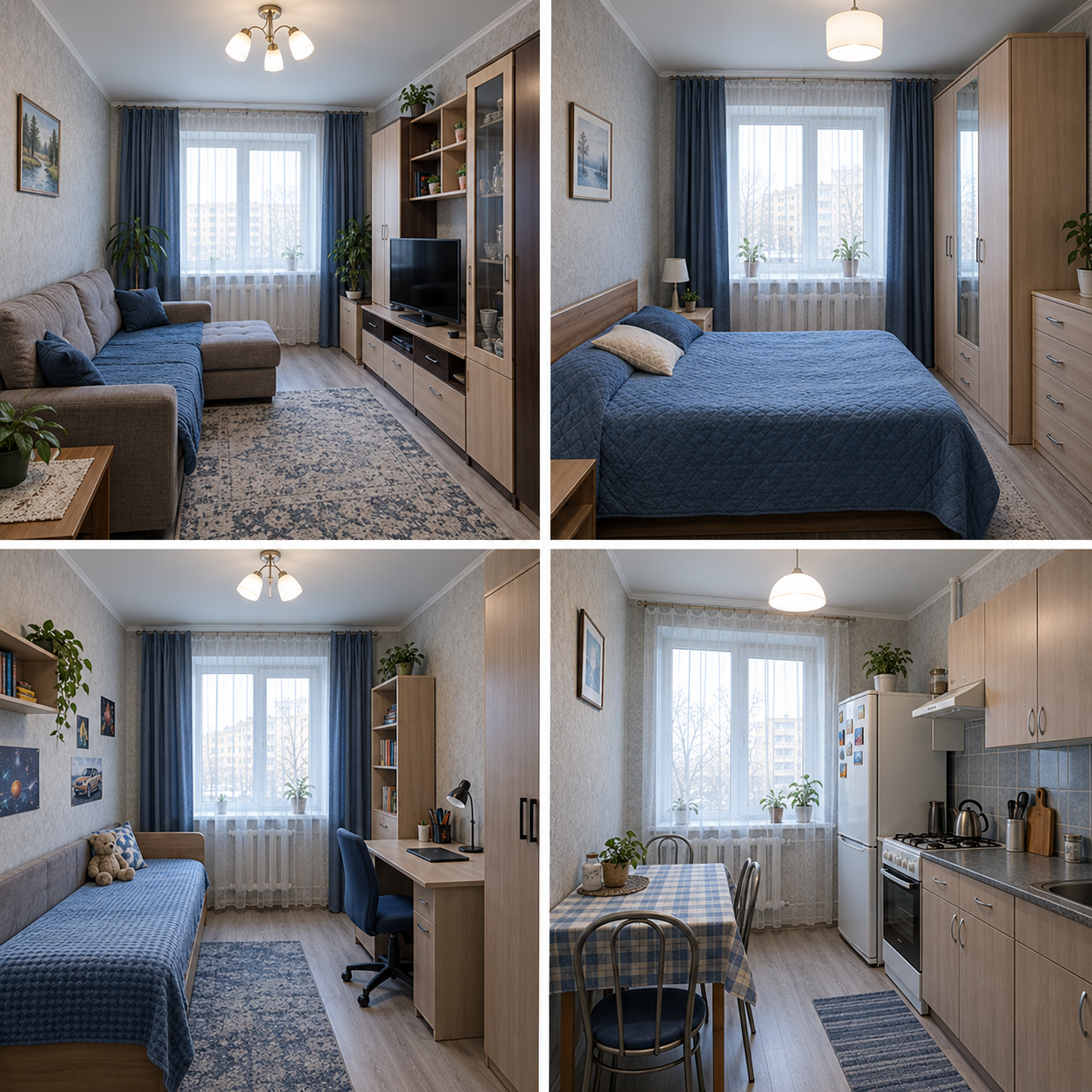 4-комн. квартира, 64 м². г. Запрудня